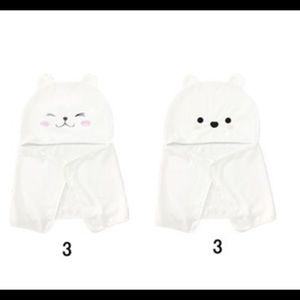 Polar bear hooded towel for kids